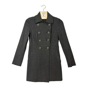 Cabi Double Breasted Gray Knit Blazer Coat Women's Size S‎ Style 648